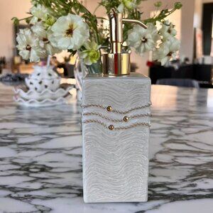 Brand New Mike+Ally Audrey Embellished Handmade Enamel Lotion/Soap Dispenser